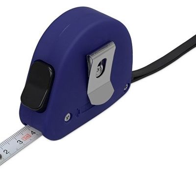 Рулетка 3м Meter, софт-тач, темно-синий