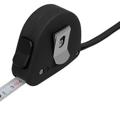 Рулетка 3м Meter, софт-тач, черный