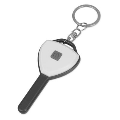 Брелок-фонарик COB Switch, белый/серый