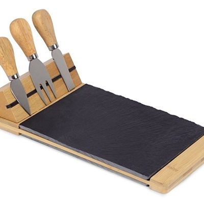 Набор для сыра из сланцевой доски и ножей Bamboo collection Taleggio