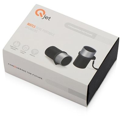 Портативные парные колонки Qjet TWS Mates с синими кольцами