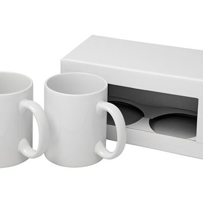 Набор из 2 кружек Ceramic для печати методом сублимации, белыйдля