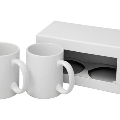 Набор из 2 кружек Ceramic для печати методом сублимации, белыйдля