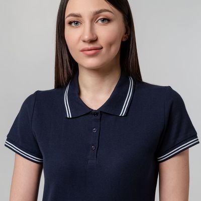 Рубашка поло женская Virma Stripes Lady, темно-синяя