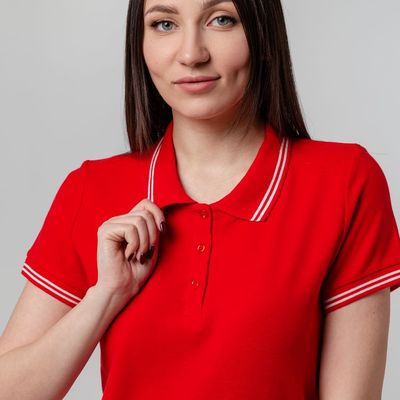 Рубашка поло женская Virma Stripes Lady, красная