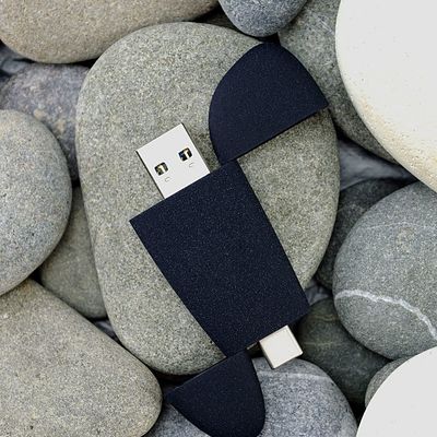 Флешка Pebble Type-C, USB 3.0, черная, 16 Гб