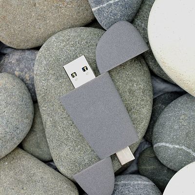 Флешка Pebble Type-C, USB 3.0, серая, 32 Гб