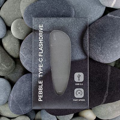 Флешка Pebble Type-C, USB 3.0, серая, 32 Гб