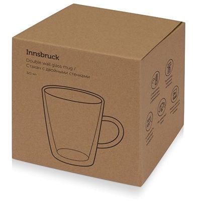 Кружка с двойными стенками Innsbruck конусообразный, с ручкой 320 мл