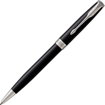 Ручка шариковая Parker Sonnet Core Black Lacquer CT, черный/серебристый