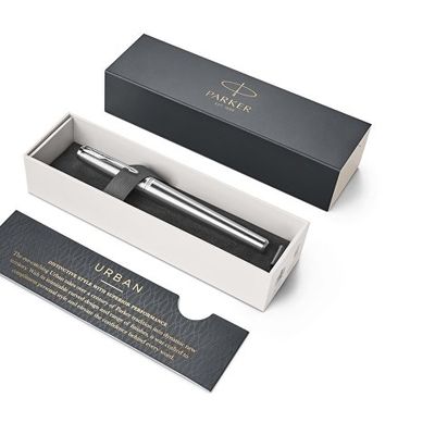 Ручка перьевая Parker Urban Core Metro Metallic CT, серебристый