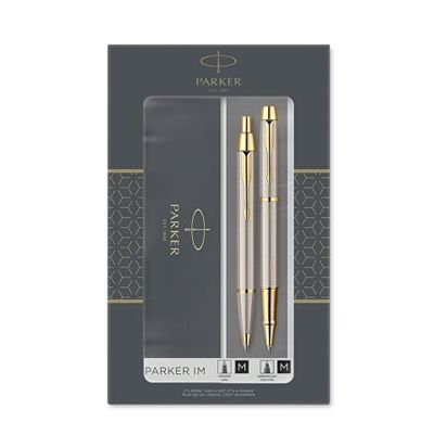 Набор Parker IM Core Brushed Metal GT: ручка шариковая, ручка роллер