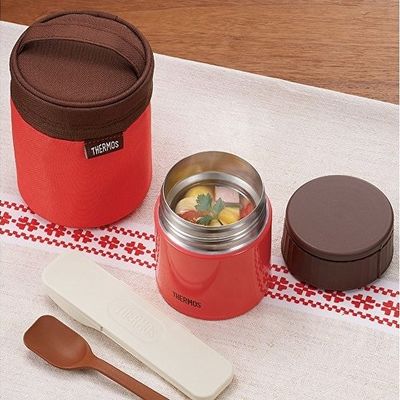 Термос из нерж. стали для еды тм THERMOS JBQ-400-PCH 0.4L, красный