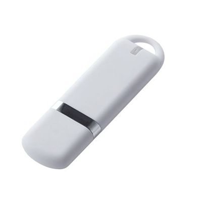 USB-флешка на 16 ГБ 3.0 USB, с покрытием soft-touch, белый