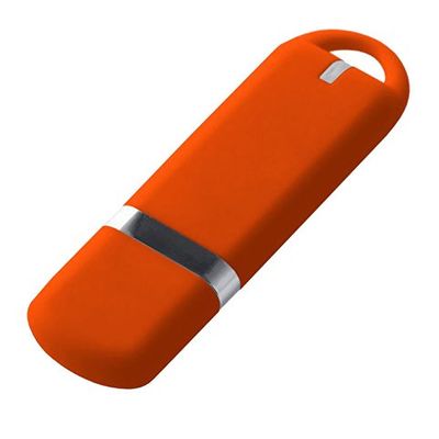 USB-флешка на 16 ГБ 3.0 USB, с покрытием soft-touch, оранжевый