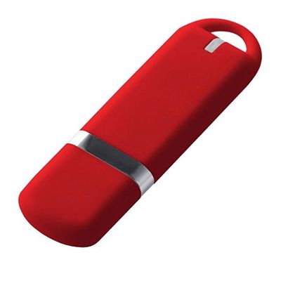 USB-флешка на 8 ГБ 3.0 USB, с покрытием soft-touch, красный