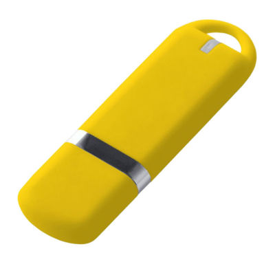 USB-флешка на 8 ГБ 3.0 USB, с покрытием soft-touch, жёлтый