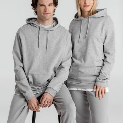 Толстовка с капюшоном унисекс Hoodie, серый меланж