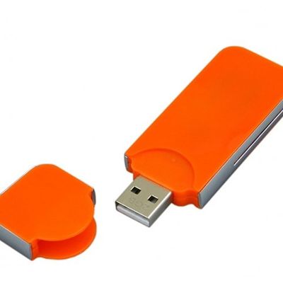 USB-флешка на 4 Гб в стиле I-phone, прямоугольнй формы, оранжевый