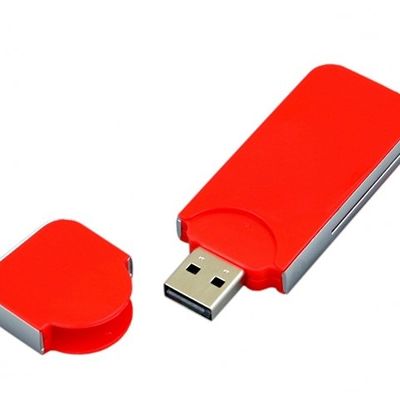 USB-флешка на 4 Гб в стиле I-phone, прямоугольнй формы, красный