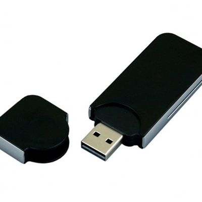 USB-флешка на 64 ГБ в стиле I-phone, прямоугольнй формы, черный