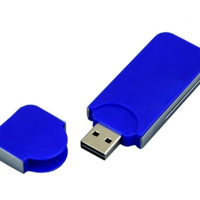 USB-флешка на 128 Гб в стиле I-phone, прямоугольнй формы, синий