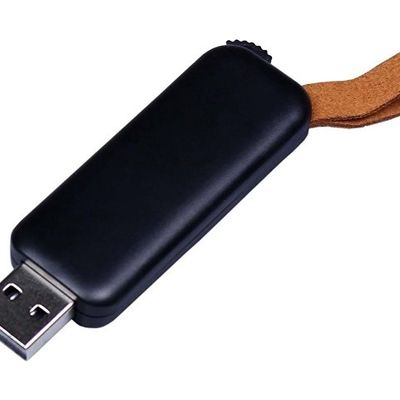 USB-флешка промо на 8 Гб прямоугольной формы, выдвижной механизм, черный