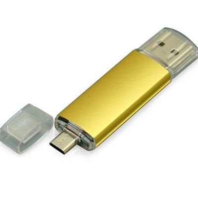 USB-флешка на 32 Гб.c дополнительным разъемом Micro USB, золотой