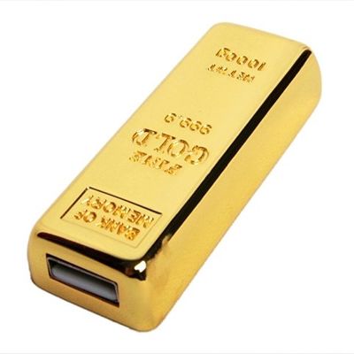 USB-флешка на 32 Гб в виде слитка золота, золотой