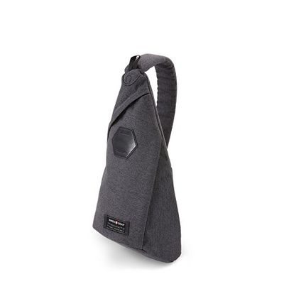Рюкзак SWISSGEAR на одно плечо, ткань Grey Heather/ полиэстер 600D PU, 25х15х45 см, 7 л, серый