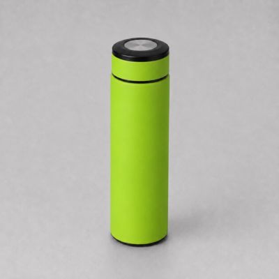 Термос Confident с покрытием soft-touch 420мл, зеленое яблоко