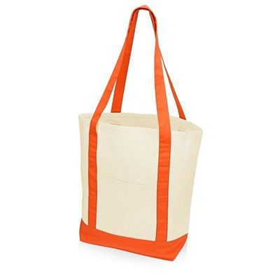 Сумка для шопинга Cotton, натуральный/оранжевый