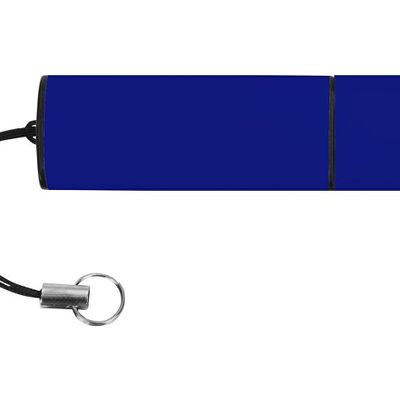 Флеш-карта USB 2.0 16 Gb металлическая с колпачком Borgir, темно-синий