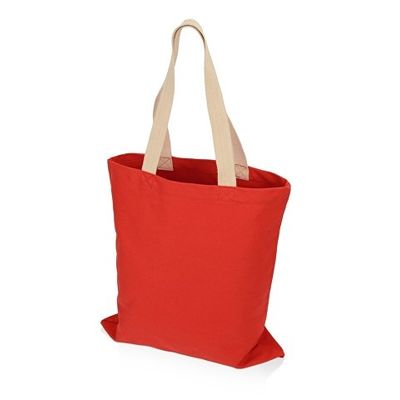 Сумка для шопинга Steady из хлопка с парусиновыми ручками, 260 г/м2, красный