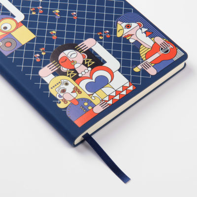 Ежедневник Спарк (Spark) недатированный, синий (с упаковкой, со стикерами)