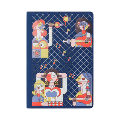 Ежедневник Спарк (Spark) недатированный, черный (с упаковкой, со стикерами)