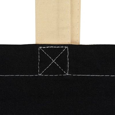 Сумка для шопинга Twin двухцветная из хлопка, 180 г/м2, черный/натуальный