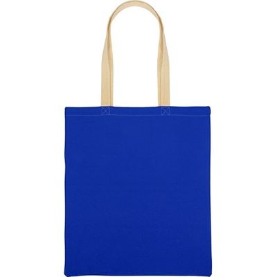 Сумка для шопинга Twin двухцветная из хлопка, 180 г/м2, синий/натуральный
