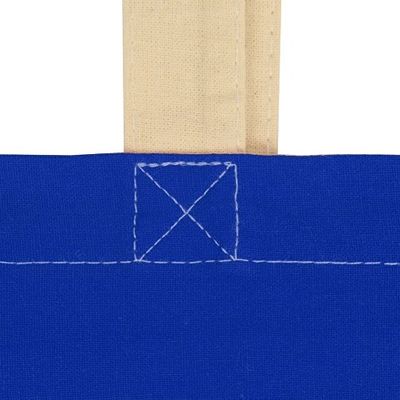 Сумка для шопинга Twin двухцветная из хлопка, 180 г/м2, синий/натуральный