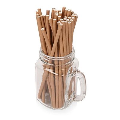 Набор крафтовых трубочек Kraft straw, 100 шт.