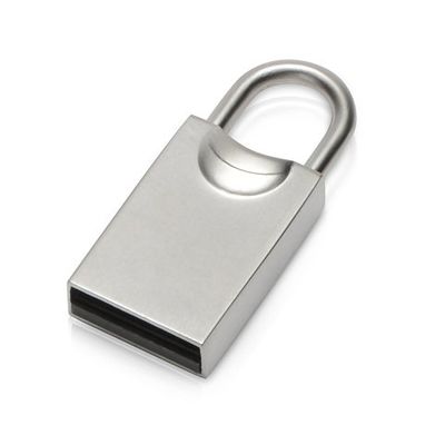 USB-флешка 2.0 на 16 Гб Lock, серебристый