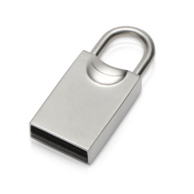 USB-флешка 2.0 на 16 Гб Lock, серебристый