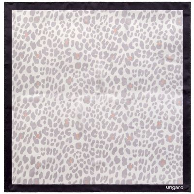Платок Leopardo Silk, серый
