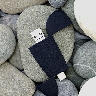 Флешка Pebble Universal, USB 3.0, черная, 32 Гб