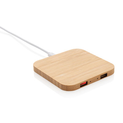 Док-станция для беспроводной зарядки Bamboo с портами USB, 5 Вт