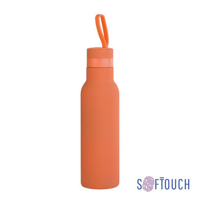 Бутылка для воды "Фитнес" 700 мл, покрытие soft touch, цвет оранжевый