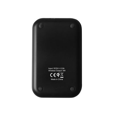 Настольное беспроводное зарядное устройство "Moonlight" c подсветкой логотипа, цвет черный