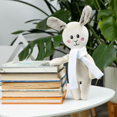 Мягкая игрушка Beastie Toys, заяц с белым шарфом