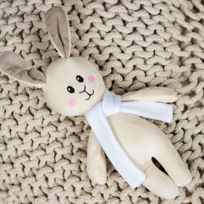 Мягкая игрушка Beastie Toys, заяц с белым шарфом