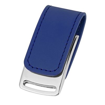 Флеш-карта USB 2.0 16 Gb с магнитным замком Vigo, синий/серебристый